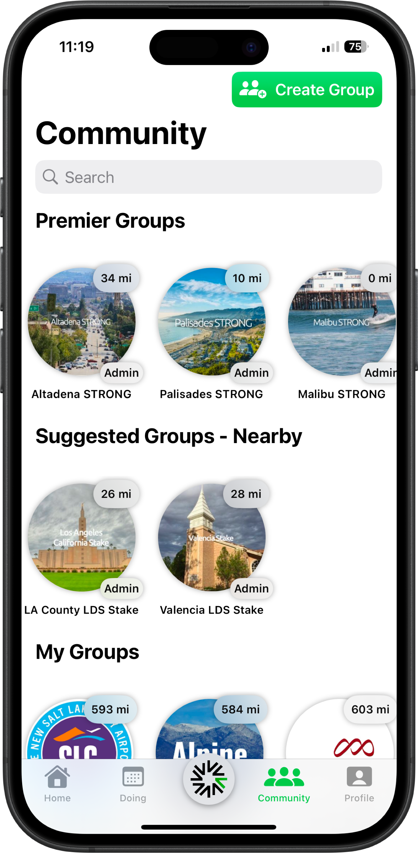 Community Screen